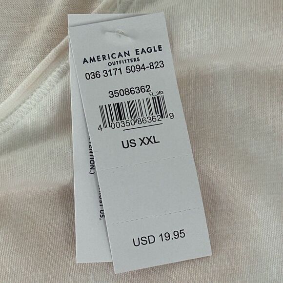 American Eagle Light Pink Tie Dye Muscle Tee Boat Neck Cropped Cotton Sz XXL NWT - Picture 8 of 11